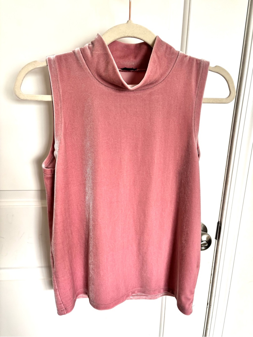 J. Crew Velvet Mock Neck Top